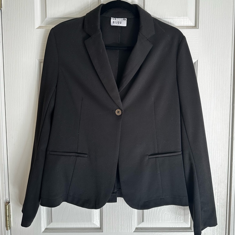 La Bijou | Woman’s One-Button Blazer/Jacket Sz XL | Black